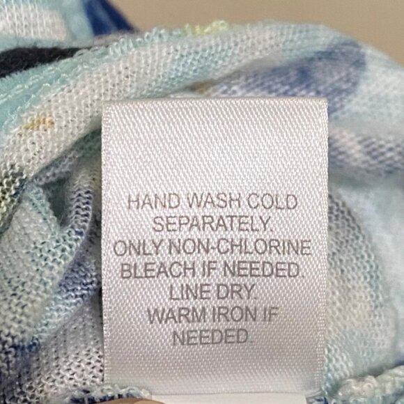 J Jill Womens Love Linen Tank Top PL Blue Floral Bloomcore Cruise Vacation Summe - Picture 7 of 7